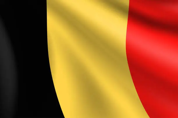 Vector illustration of Flag of Belgium. Belgian Flag. Vector Flag Background. Stock Illustration