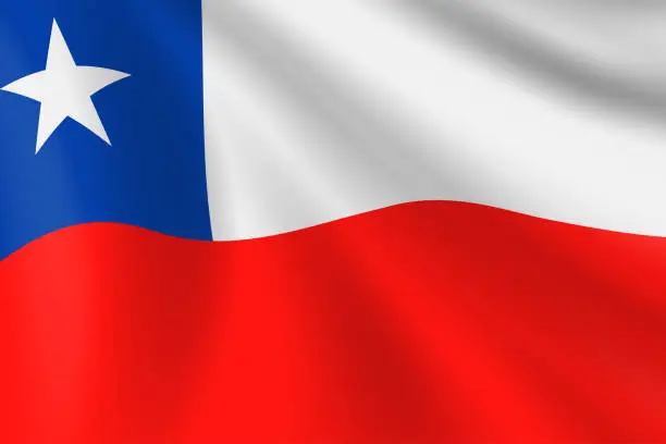 Vector illustration of Flag of Chile. Chilean Flag. Vector Flag Background. Stock Illustration