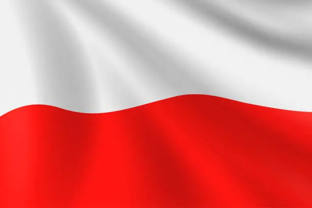 Vector illustration of Flag of Poland. Polish Flag. Vector Flag Background. Stock Illustration