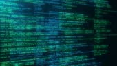 4k Digital Binary Programming Code Running Over Computer Screen ...