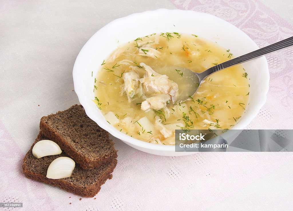 Sopa de Legumes com Chucrute, Frango - Royalty-free Almoço Foto de stock