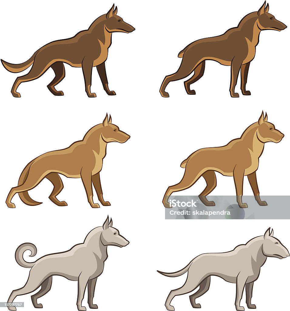 Dogs set Dogs set on a white background Animal stock vector