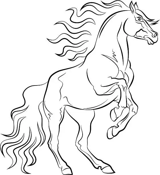 Vector illustration of Mustang