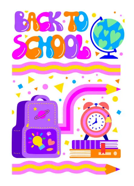 Vector illustration of Back to school banner