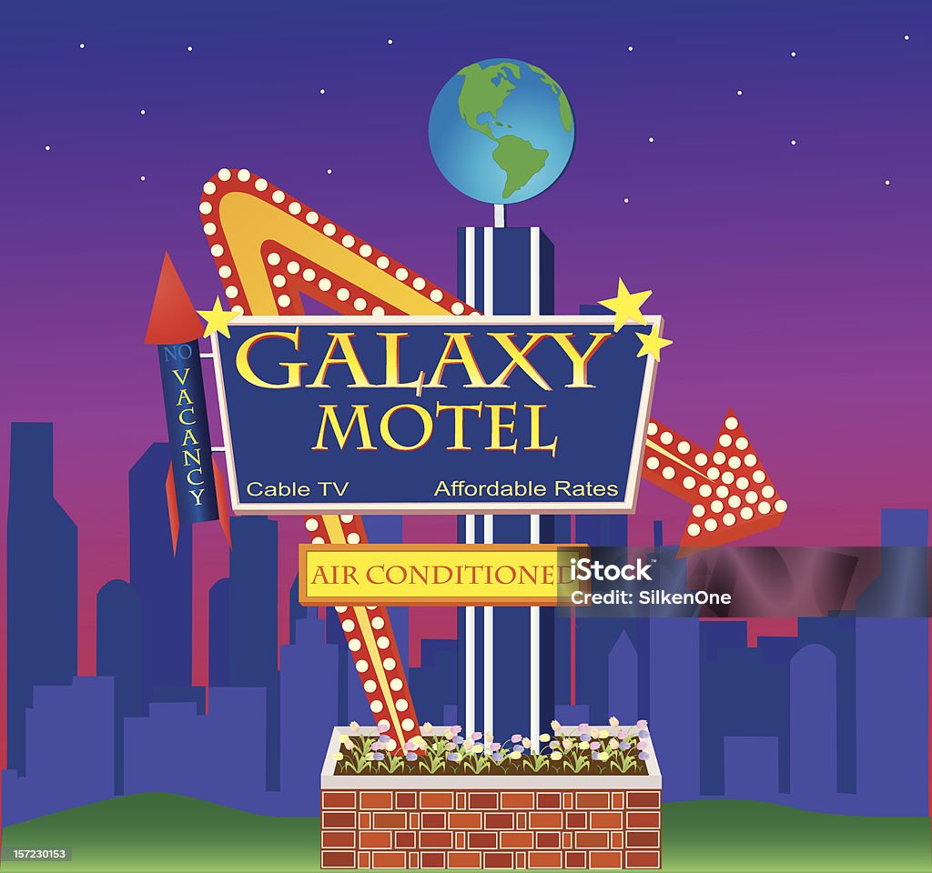 Motel de galaxia - arte vectorial de Anuncio libre de derechos