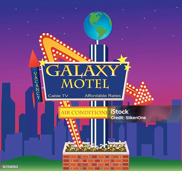 Ilustración de Motel De Galaxia y más Vectores Libres de Derechos de Anuncio - Anuncio, Cielo, Clip Art