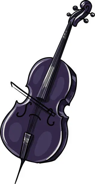 Vector illustration of Black cello. Vector illustration of the cello EPS10