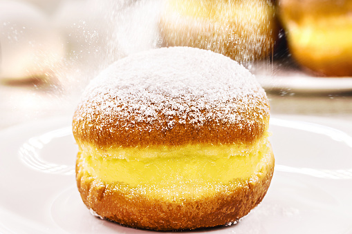 Brazilian sweet called bakery dream, or in Germany for Berliner donuts, Berliner Ballen, Berliner Eierlikör or Kreppel-Eierlikör