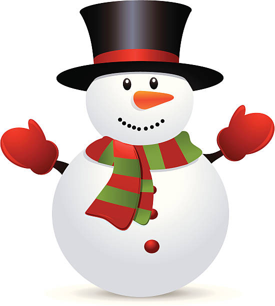 Snow Man vector background snow man snowman stock illustrations