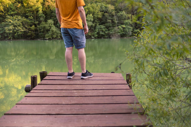 istock Take a deep breath at the riverside 1572399906