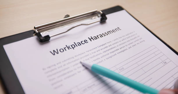 istock Woman Sexual Harassment In Office. Harassed At Workplace 1572435909