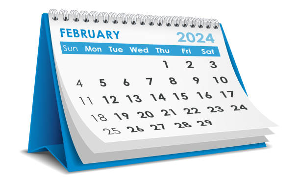 istock Illustration vector of February 2024 Calendar 1572458285