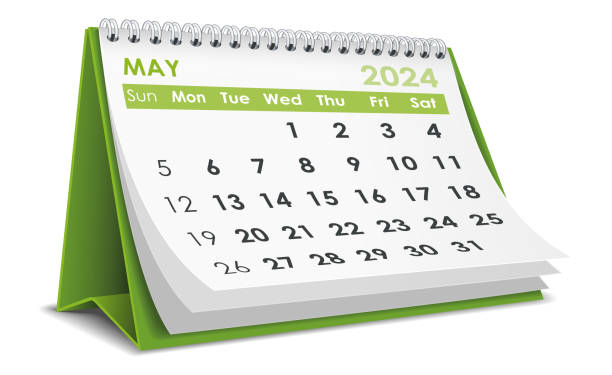 Illustration vector of May 2024 Calendar vector art illustration
