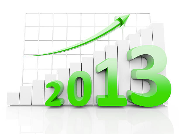 nuovo anno 2013 - 2013 2012 green year foto e immagini stock