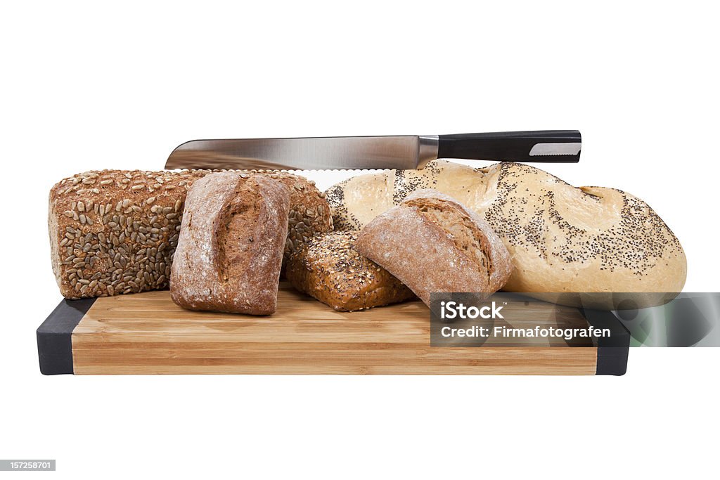 Taglio pane isolato - Foto stock royalty-free di Alimentazione sana