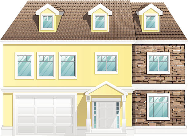 house - einfamilienhaus stock-grafiken, -clipart, -cartoons und -symbole