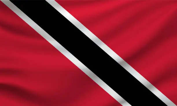 Vector illustration of Trinidad and Tobago flag. Vector