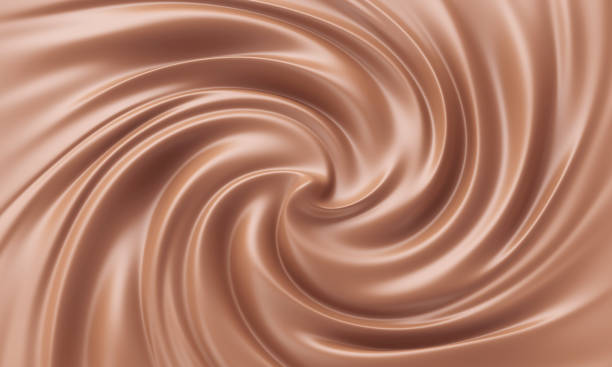 Chocolate melted swirl Chocolate melted swirl. 3d illustration milk chocolate stock pictures, royalty-free photos & images