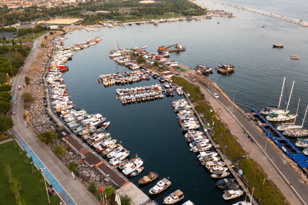 istock Drone view Maltepe Sahil at sunset. 1572775712