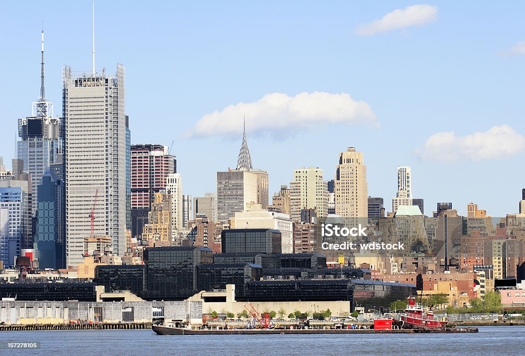 West Side de Manhattan, no rio Hudson - Foto de stock de Centro de Convenções Jacob Javitts royalty-free