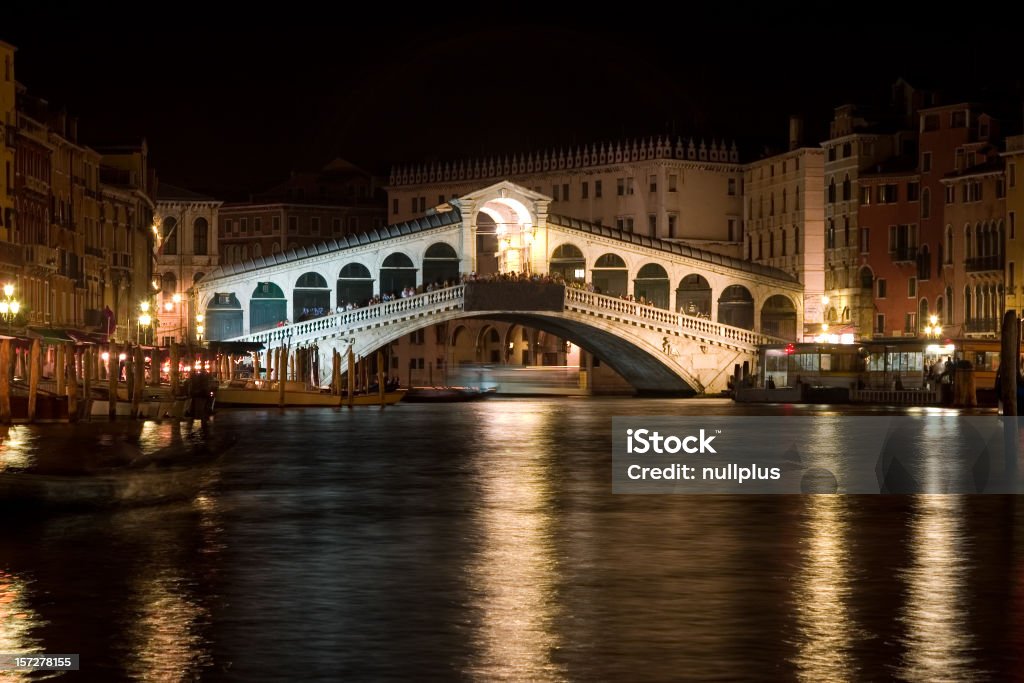 Most rialto, w nocy - Zbiór zdjęć royalty-free (Most Rialto)