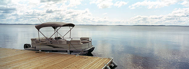 Muskoka Lake-Ontario-Canada  pontoon boat stock pictures, royalty-free photos & images