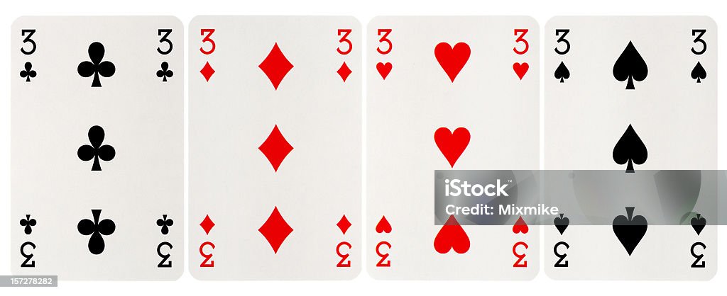 Quattro di un genere - Foto stock royalty-free di Carte da gioco