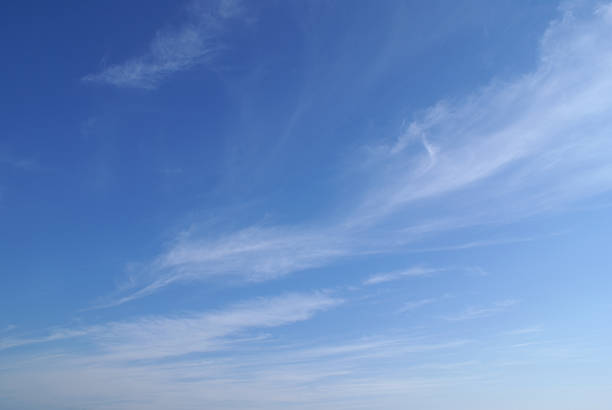 wispy cloud sky background stock photo