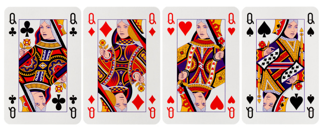 Kings and Queens card on white background