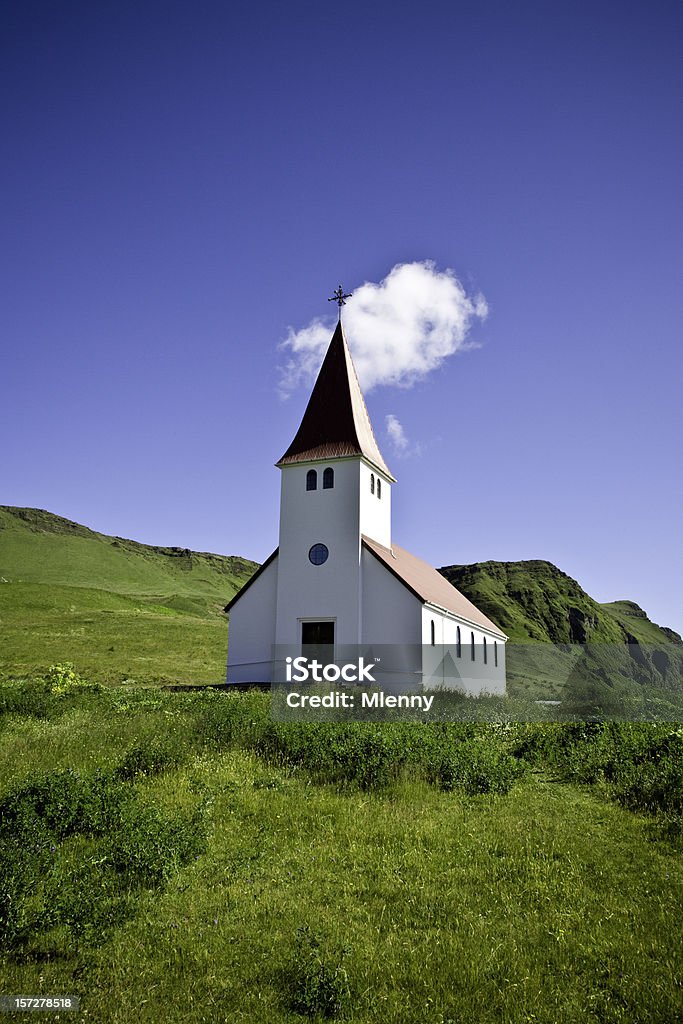 Igreja de Vik Islândia - Royalty-free Ao Ar Livre Foto de stock