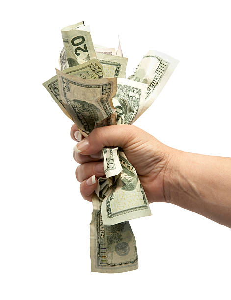 agarre o dinheiro! - currency paper currency wealth one hundred dollar bill - fotografias e filmes do acervo