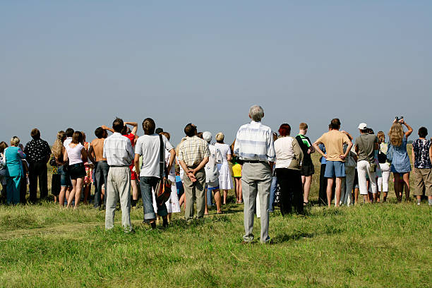 Crowd at Air Show  airshow stock pictures, royalty-free photos & images