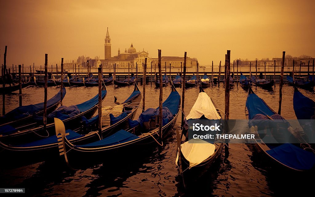 Sonnenuntergang auf den grand canal - Lizenzfrei Altertümlich Stock-Foto