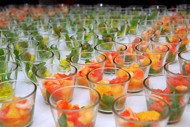 appetiser more food in portfolio same series multicolor appetiser on table decoration buffet close-up appetiser stock pictures, royalty-free photos & images