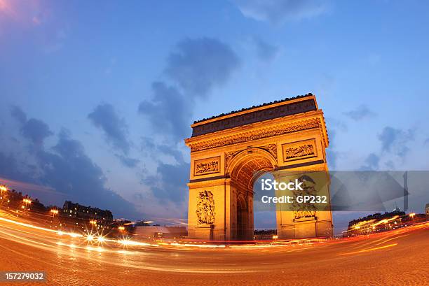 Photo libre de droit de Arc De Triomphe Paris banque d'images et plus d'images libres de droit de Arc de Triomphe - Arc de Triomphe, Arc de Triomphe - Paris, Crépuscule