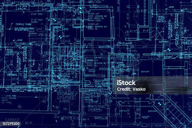 Cianografiecaos Delle Linee Ii - Immagini vettoriali stock e altre immagini di Cianografia - Cianografia, Industria edile, Progetto