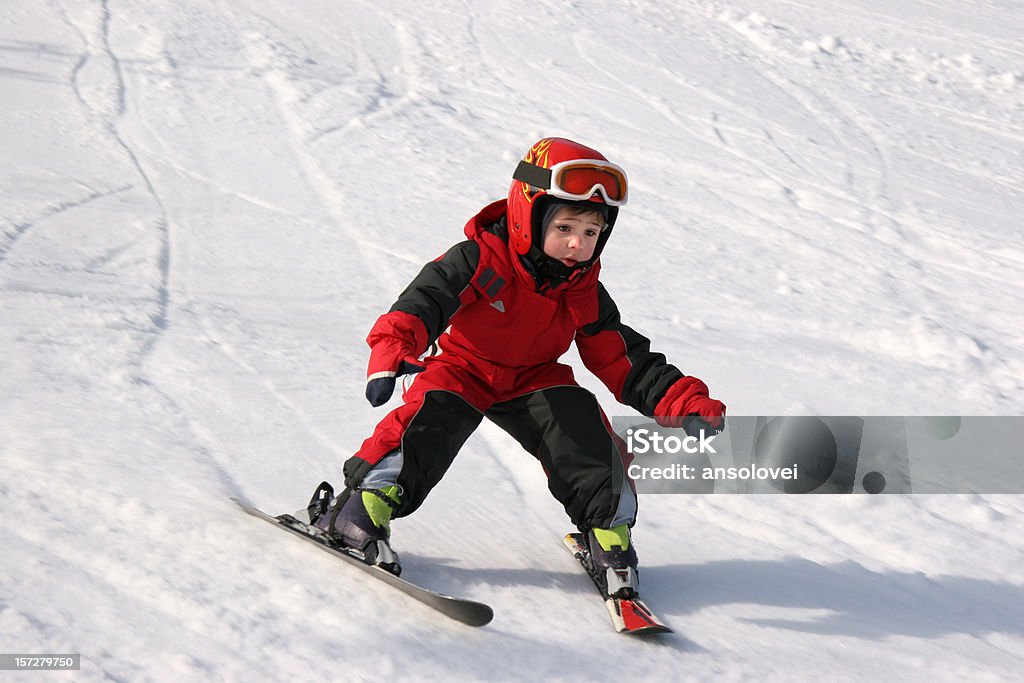 Criança de esqui - Foto de stock de Aprender royalty-free