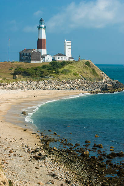 istock Montauk Lighthouse beside a beautiful beach 157279967