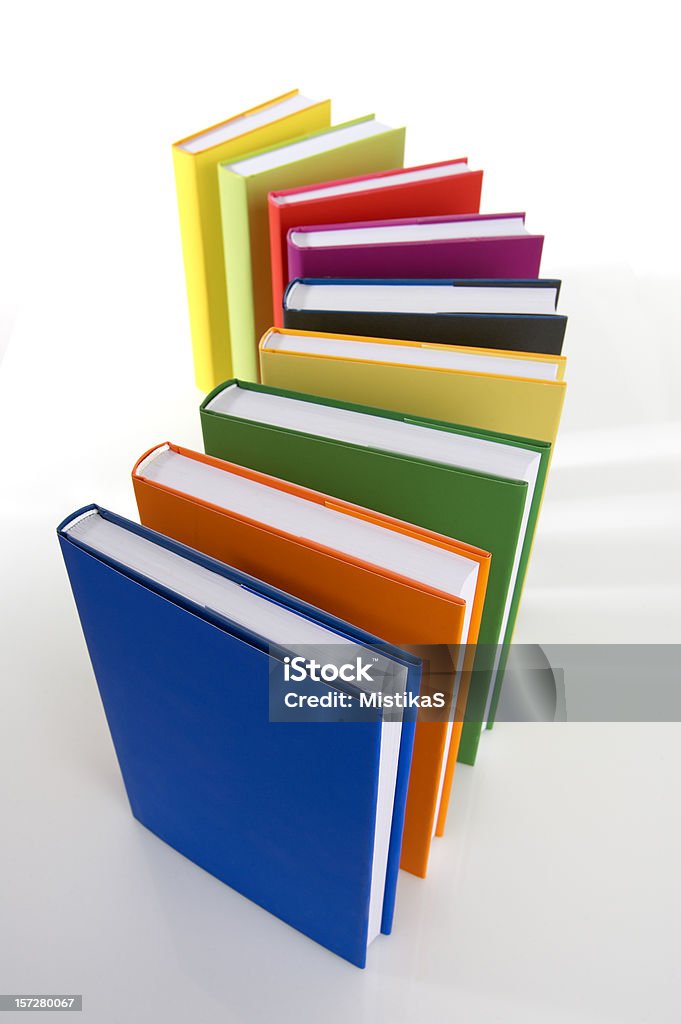 Livros coloridos - Foto de stock de Capa de Livro royalty-free