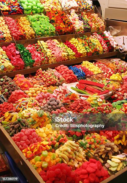 Candy Shop Sweets Display Barcelona Stock Photo - Download Image Now - Barcelona - Spain, Candy, Candy Store