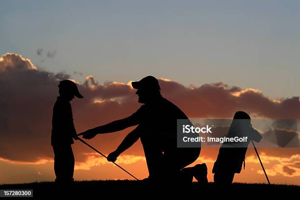 Foto de Aula De Golfe Junior e mais fotos de stock de Golfe - Golfe, Silhueta, Acontecimentos da Vida