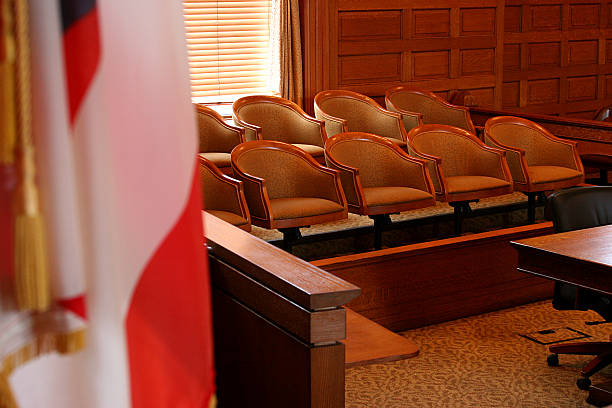 American Jury Seats stock photo