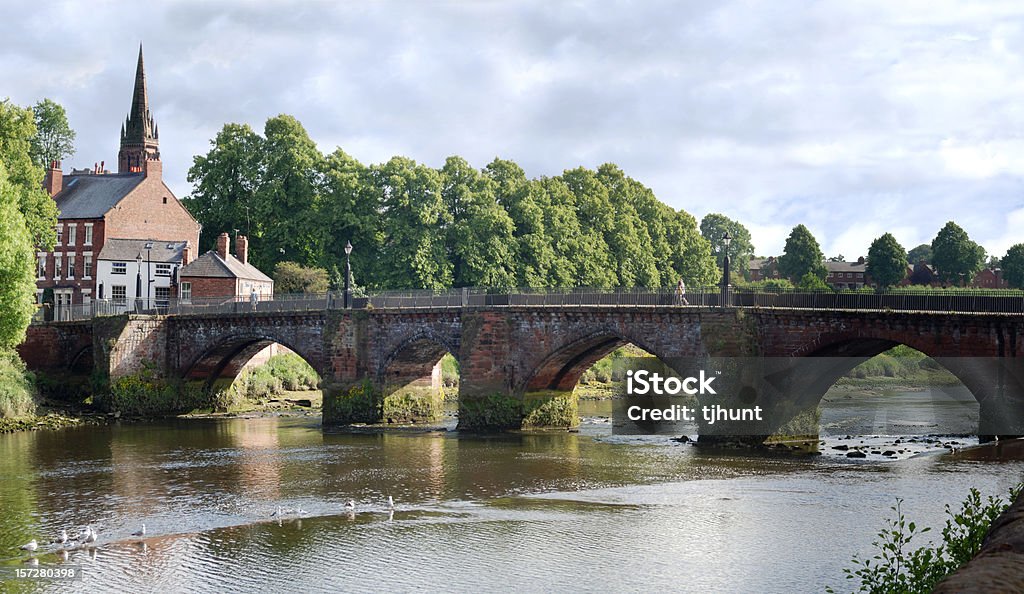 Brücke in Chester, England - Lizenzfrei Baum Stock-Foto
