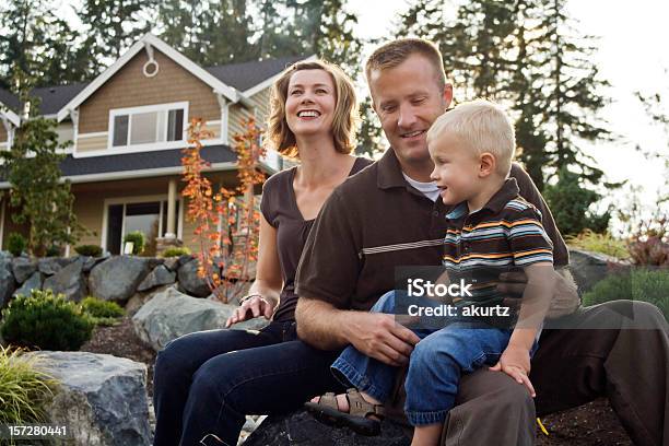 Healthy Happy Family Stock Photo - Download Image Now - Family, High Society, House