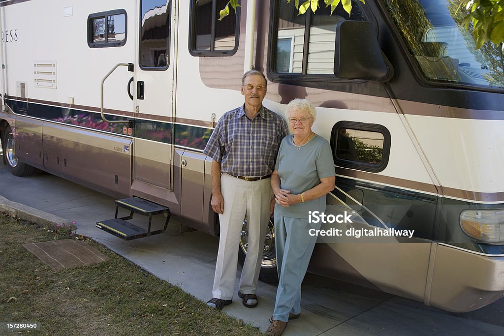 Wohnmobil Senioren - Lizenzfrei 70-79 Jahre Stock-Foto