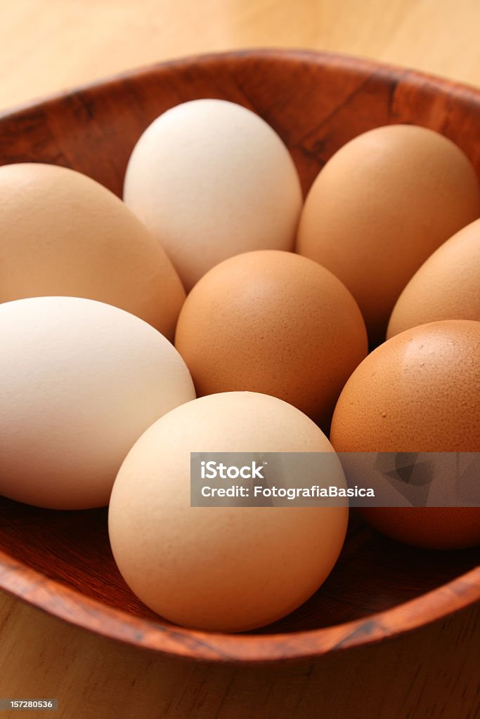 Eggs in bowl - Lizenzfrei Braun Stock-Foto