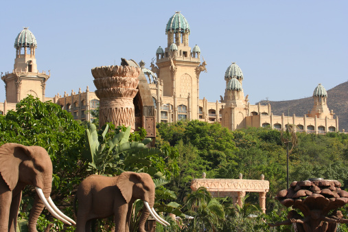 A view of the incredible architecture of The Palace at Sun City, South Africa.