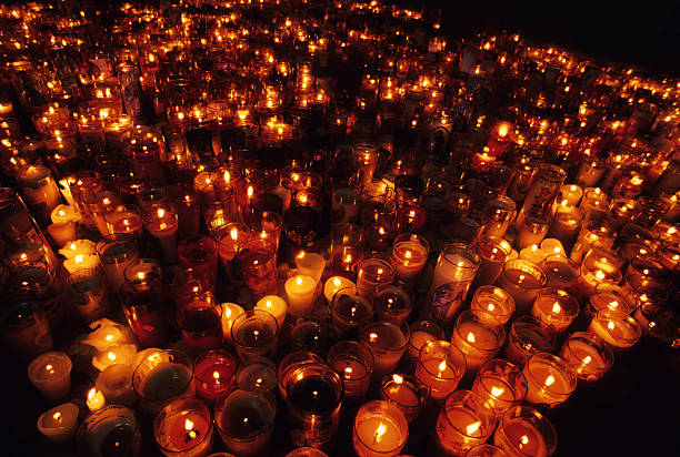 Sea of Candles stock photo