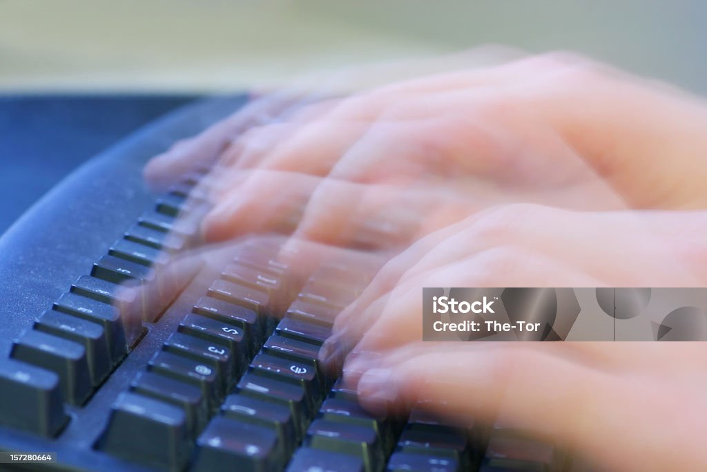Typing Hands  Computer Keyboard Stock Photo