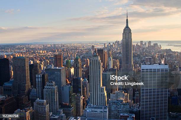 New York Skyline Stock Photo - Download Image Now - New York City, Urban Skyline, Aerial View